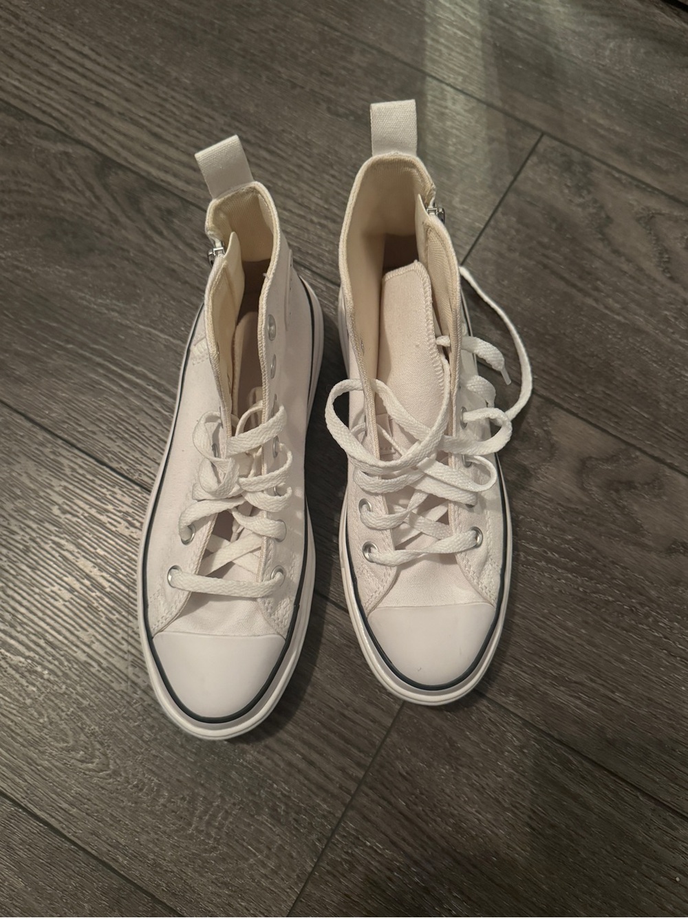 White Platform Converse